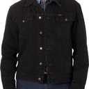 Wrangler men's Cowboy Cut Western Unlined Denim Jacket (Large, Shadow Black)