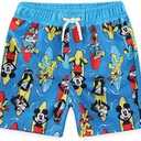 Disney Mickey Mouse Boys UPF 50+ Swim Trunks Bathing Suit for Toddler and Big Kids