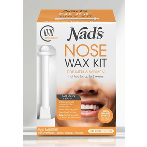 Nad's Nose Waxing Kit for Men and Women, Nose Hair Removal, Nose Wax, Hypoallergenic, 45g