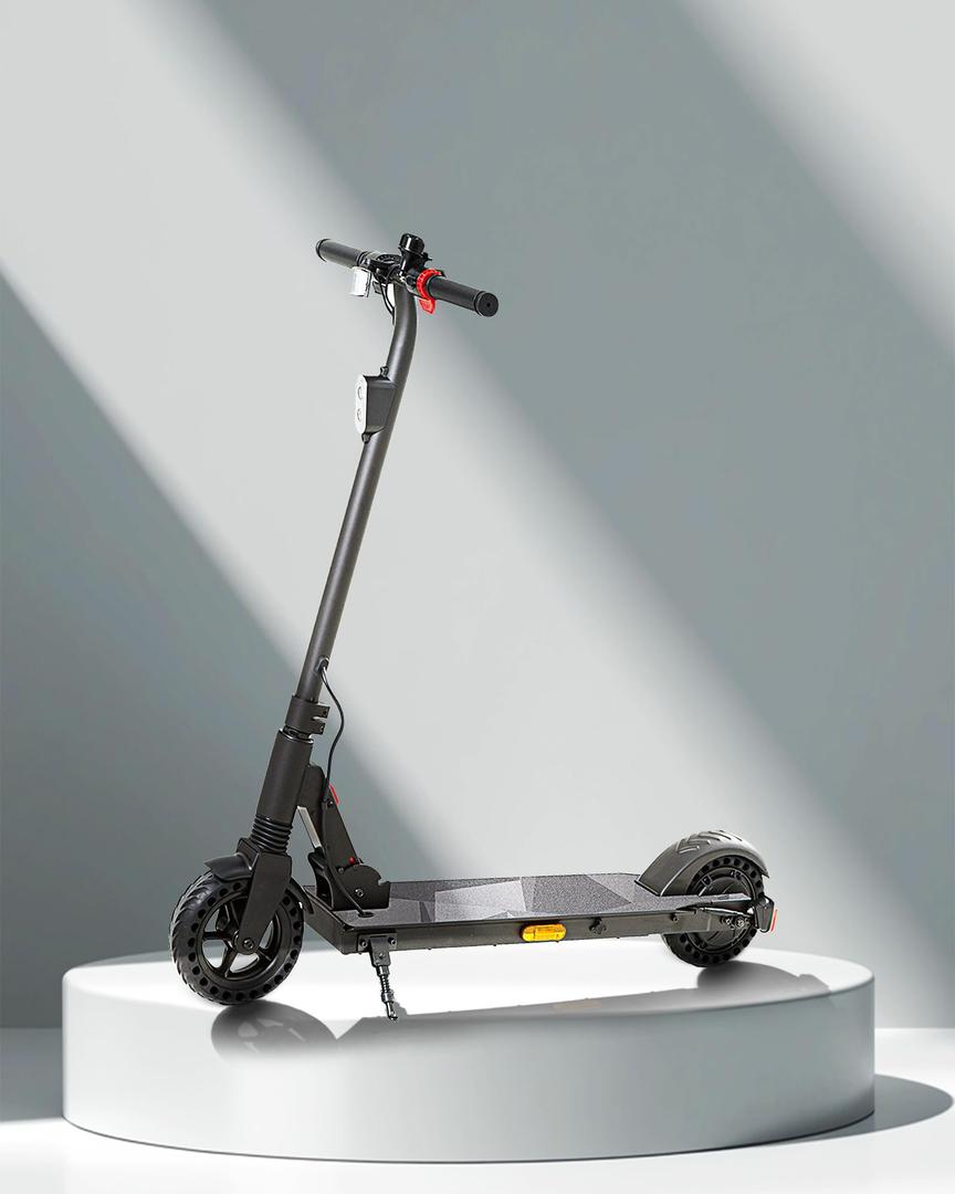 QnQ Electric Scooter 500W Peak Motor, 12 Miles Range & 15 MPH, 8" Flat-Free Tires, UL Certified, Foldable Electric Scooter for Adults, Teens and Big Kids (Black)