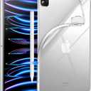 JETech Case for iPad Pro 11-Inch 2022/2021/2020 Model (4th/3rd/2nd Generation), Soft TPU Transparent Slim Shockproof Tablet Cover, Support Pencil 2nd Charging (Clear)