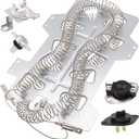Dryer Heating Element Kit Compatible With Samsung DV209AEW/XAA DV210AEW/XAA DV218AEB/XAA DV218AEW/XAA DV219AEW/XAA DV220AEW/XAA DV231AEW/XAA DV306LEW/XAA DV328AER/XAA DV328AEW/XAA DV330AEB/XAA