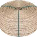 Eunice Natural Sisal Rope for Cat Scratching Post 1/6 Inch 4mm 164-Feet for Cat Tree Tower Repair and Scracthing Post Replacement, DIY Hemp Twine Ropes Sisal Rope for Cats for Scratching Furniture