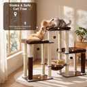 FourFurPets Modern Cat Tree, Cat Tower for Indoor Cats, Wooden Cat Tree