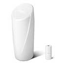 Car Trash Can Bin with Lid - Car Garbage Can Cup Holder - White Mini Leakproof Vehicle Trash Garbage Can Bin with 20pcs Trash Bags-Car Organizers and Storage for Front Back Seat Accessories