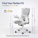 Ergonomic Office Chair for Long Hours, 4" Molded Foam Cushion, 350 LBS, 20 x 20 x 40 inches