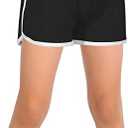 GORLYA 2 Pack Girl's Active Wear Play up Workout Gym Athletic Sport Running Casual Dolphin Shorts (Gray)