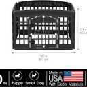 IRIS USA Dog Playpen with Door, 24 4 Panel Pet Exercise Pen Indoor Outdoor Puppy Play Pen, Portable Plastic Pet Fence for Small Medium Dogs, Foldable 35 x 35 x 24, Black