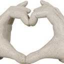 SINTENILL Heart Hands Sculpture, Room Decor Aesthetic for Living Room Bedroom, Love Finger Shelf Decor for Office, Coffee Table, Wedding, Party, Desk Accessories, Gifts for Girls