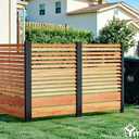 YITAHOME 60" H x 38" W Privacy Fence Panel, Wood Trash Can Hider, Air Conditioner Privacy Screen for Outside, Backyard, Patio,1 Panel, Brown