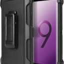 3 x AICase 3 in 1 Armor Galaxy S9+ Heavy Duty Holster Case with Belt Clip, Kickstand & Shock Reduction (Black)