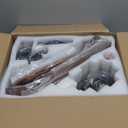 42 Ceiling Fan with Lights and Remote Control Ceiling Fan, Wooden Ceiling Fan with Lights Silent Reversible DC Motor with 3 Blades for Farmhouse, Living Room, Bedroom, Office. (Black + Walnut)