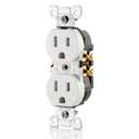 Leviton 15 Amp 125 Volt Tamper Resistant Duplex Receptacle, 10 Pack, T5320-WMP, White