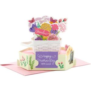 Hallmark Mothers Day Pop Up Card for Grandma (Displayable Basket of Flowers)