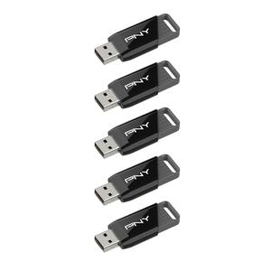 PNY 64GB Attaché X USB 3.2 Gen 1 Flash Drive, Advanced Performance Up to 130MB/s Read, Everyday Data Store & Transfer, Reliable Portable Storage, Durable, Type-A, Computers, Laptops, Desktops, 4-Pack