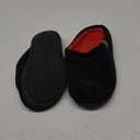 Men's Two-Tone Slippers with Arch Support Slip-On Warm House Shoes Cozy Memory Foam Indoor/Outdoor Breathable Slipper (13-14, Black+Red)