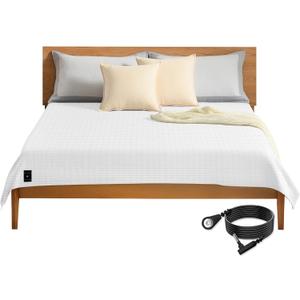 Grounding Sheets Queen 60 * 80 inch, Conductivity Grounding Sheets with Grounding Cord, Grounding Sheets for Earth with Silver Fiber & Cotton, White