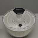 Ourokhome 6.3 QT Salad Spinner with Fully Removable Lid, Large Lettuce Dryer with One-Hand Press Pump, Instant Stop Brake Button and Retractable Handle, Vegetable Washer & Spinner for Greens and Herbs (Black)