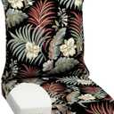 Arden Outdoor Foam Deep Seat Cushion Set, 24 in x 24 in, Weather-Proof, Rain-Proof, Fade Resistant Patio Cushion, Bottom and Back Cushion for Chair, Sofa, and Couch Simone Black Tropical (1 Pack)