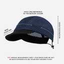 Mesh Golf Hats Men Women - Breathable Adjustable Baseball Cap - Sports Fitted Performance Hat for Outdoor Running (Blue)