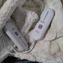 Dowin Electric Blanket King Size, Faux Fur & Sherpa Heated Blankets 100"x 90",Large Dual Controllers Warm Heating Blanket, 5 Heating Levels &10Hrs Auto Off, Over-Heat Protect (Beige)