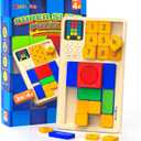 HOMESTEC Super Slide Puzzle, Hand Held Travel Games for Kids, Brain Teaser Toys Road Trip Activities for Boys Girls Adults, Birthday Easter Basket Stuffers (Classic)