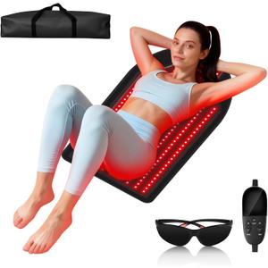Red Light Therapy Mat, 330 LEDs, 660nm 850nm Infrared Pad for Body Care