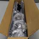 H.VERSAILTEX Curtain Rods for Windows 16.2 to 121.8 Inches 3/4 inch Diameter Adjustable Decorative Telescoping Curtain Rod with Brackets Heavy Duty Splicing Window Rods with Classic Finials, Black