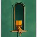 Female Abstract Wall Art Green Wall Art Prints Literary Poster Minimalist Decor Prints Painting Green Portrait Woman Reading Poster 16X24 Inch Unframed for Home Library Study Dorm Bedroom Apartment