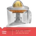 BLACK+DECKER 32oz Electric Citrus Juicer, CJ625, Pressure Activated, Adjustable Pulp Control, Dishwasher-Safe