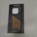 TENDLIN Compatible with iPhone 16 Pro Phone Case Wood Grain with Carbon Fiber Texture Design Leather Hybrid Slim Case (Twill)