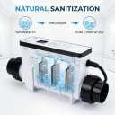 IC60 Salt Chlorine Generator Cell 60000 Gallon Replacement for In-Ground Pool Salt System Universal Fit for Most Control Panels Self-Cleaning with Cell Life Display