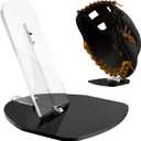 Baseball Glove Display Stand Softball Glove Desk Mount Holder - Acrylic Batting Gloves Storage Organizer Rack for Baseball Collectibles Memorabilia Club Fans Sports Team Dcor Gift
