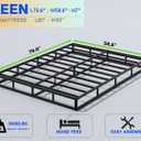 7 Inch Queen Box Spring,Black Heavy Duty Metal Mattress Foundation/Easy Assembly/Non-Slip/No Noise/Easy Clean Fabric Cover