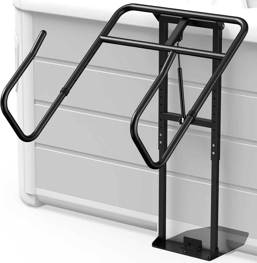 Premium Hydraulic Hot Tub Cover Lift, Upgrade Adjustable U-Arms Spa Cover Lifter for Hot Tub Spas, Black