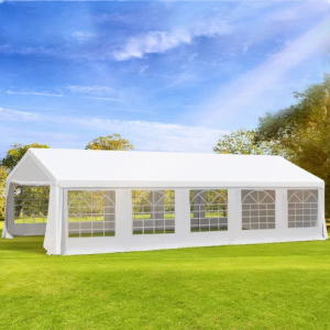 32 ft. x 20 ft. Large Outdoor Canopy Party Tent with Removable Protective Sidewalls and Versatile Uses, White