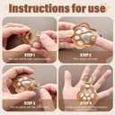 2 x 8PCS Dog Hair Keychain, Pet Fur Keepsake, Cat Paw Print Shaped Leather Keys Holder Memorial Charm Gifts, Animal Lover Storage Chain Purse, Refillable Collection Ornament Remembrance Bag