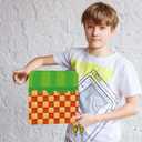 Zliisang 4pcs Large Green Grass Boxes for Birthday Party Decorations Cartoon Theme Balloons Box Birthday Party Supplies