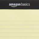 Amazon Basics 50 sheet Wide Ruled Lined Writing Note Pad, 8.5" x 11.75", 12-Pack, 600 Perforated Sheets, Canary