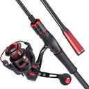 Sougayilang Baitcasting Fishing Rod and Reel Combo, Medium 6'/7' Low Profile with SuperPolymer Handle