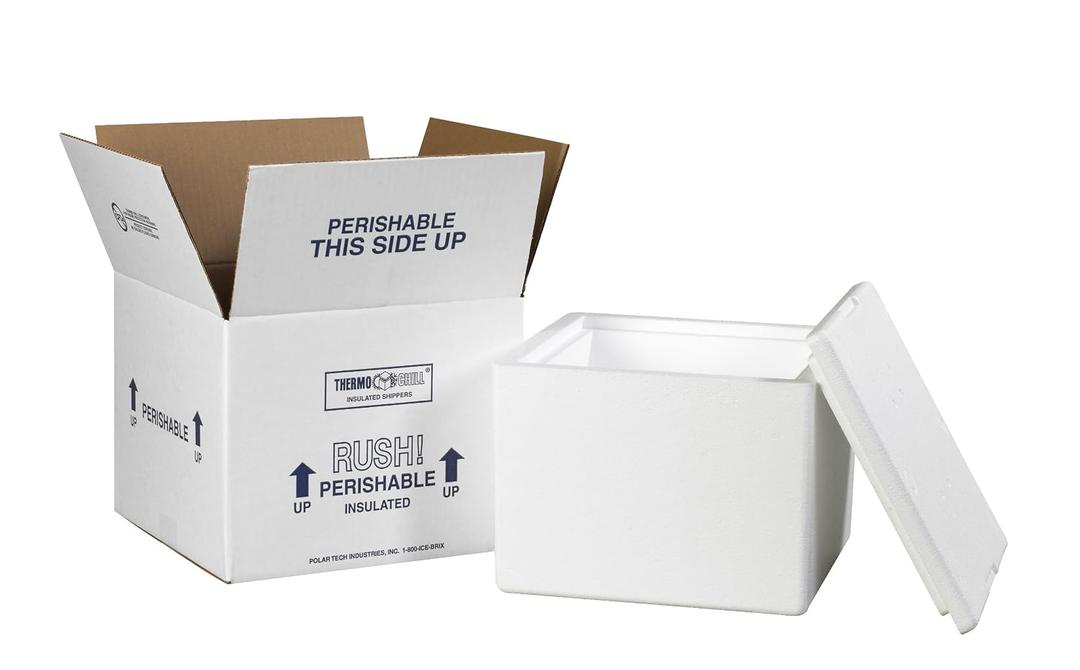 Aviditi 214C Insulated Shipping Containers, 9 1/2"L x 9 1/2"W x 7"D