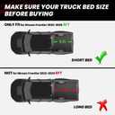 LASFIT Bed Mat for Nissan Frontier 2022-2026 5FT/59.5 inchs (Not Fit Drop-in Bed Liners), All Weather TPE Custom Fit Easy Clean Truck Bed Mat for Frontier 2022 2023 2024 2025 2026 Crew Cab Bed Liner