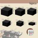 6PCS Buffet Risers,acrylic display risers,Dessert table display set Display Racks for Gatherings,Catering,Jewelry,and Collectibles (3in to 8in black)