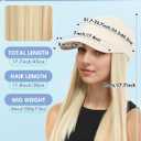 Women Baseball Hat Wig Girls Hairstyle Caps Attached Adjusted Long Straight Hats for Daily Use