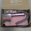 Professional Electric Nail Drill File:COSYGLOW Glitter Portable Cordless E-File Nail Drill Kit with 11 Drill Bits,30000 RPM Rechargeable Nail Drills Machine for Acrylic Nails Gel Polishing (Pink)