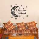 Yalikop 15 Pcs Ramadan Wall Decor Wooden Ramadan Mubarak Sign Moon Star Wall Art Decorations for Home Eid Islam Muslim Party Accessories(Black)