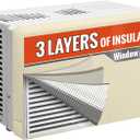 AC Covers for Inside to Protect AC and Winter Insulation, 3 Layers Insulation Air Conditioner Covers for Window Units with Aluminum Foil and 2mm Foam, 25" W x 17" H x 3.5" D - Beige