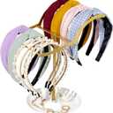 OAOLEER Headband Holder Organizer 2-Tier Gold Metal Headband Display Stand Organizer jewelry Storage Hair Ties Screnchies Accessories Ring Bracelets Bangles Bedroom Decor for Girls Women