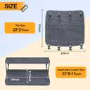 CircleRoad Upgraded RV Step Covers 22 Inch 3 Pack with Buckle, RV Stair Covers Wrap, Best Fits 8-11" Deep Camper Stairs, RV Step Rugs Gray, Kid & Pet Friendly