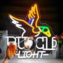 Beer Neon Sign Duck Beer Neon Light for Wall Decor Dimmable Bar filled with excitement! LED Sign for Man Cave Bars Pub Party Store USB Powered Sign Light for Gift